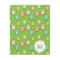 Green Monogram Cute Wise Owls Pattern