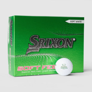 Green Monogram Golfballs with his name Golf Balls