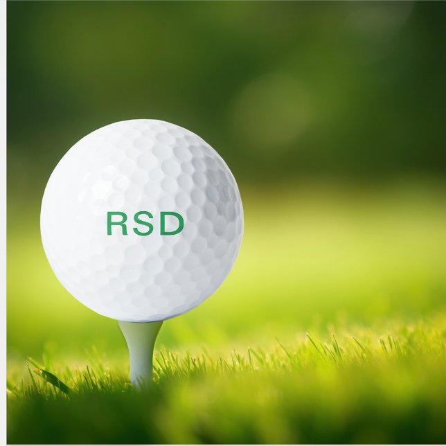 Green Monogram Initial Golf Balls (Creator Uploaded)