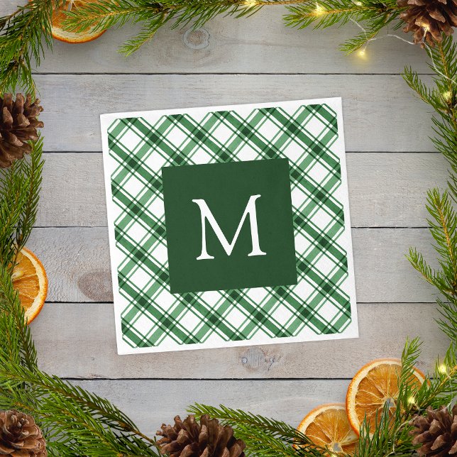 Green Monogram Napkin (Green Monogram Napkins
)