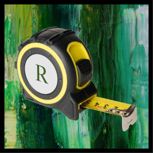 Green Monogram on White Custom Handyman Gift Tool 1