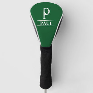 Green Monogrammed Golf Head Cover