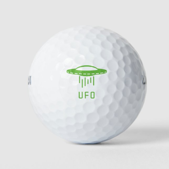 Green Monogrammed UFO Golf Balls (Front)