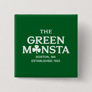 Green Monsta Boston Green Monstah Baseball Gift  15 Cm Square Badge