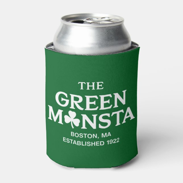 Green Monsta Boston Green Monstah Baseball Gift  Can Cooler (Can Front)