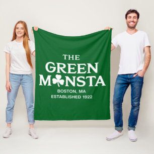 Green Monsta Boston Green Monstah Baseball Gift  Fleece Blanket