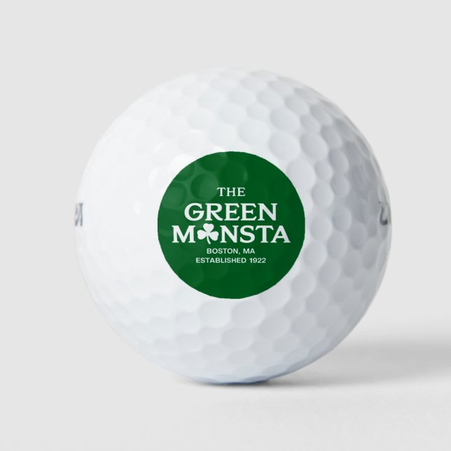 Green Monsta Boston Green Monstah Baseball Gift  Golf Balls (Front)