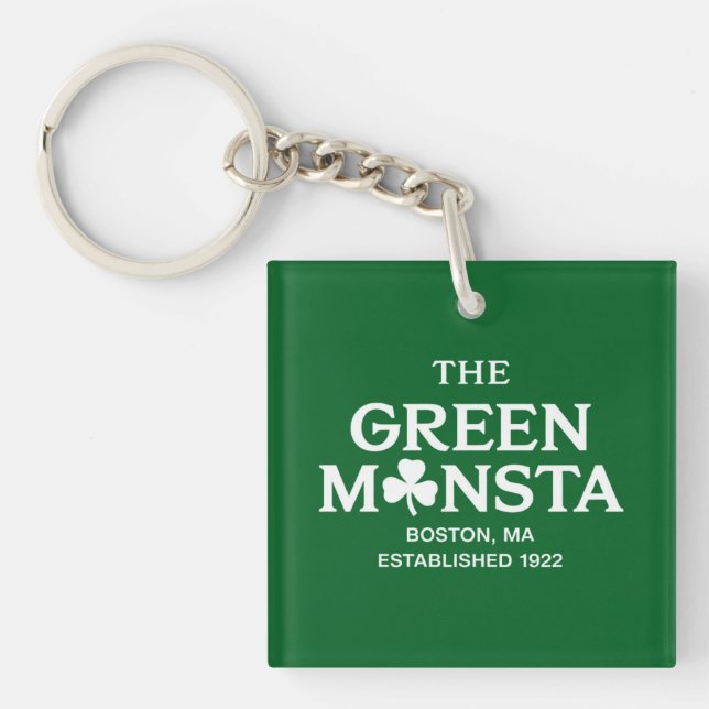 Green Monsta Boston Green Monstah Baseball Gift  Key Ring (Front)