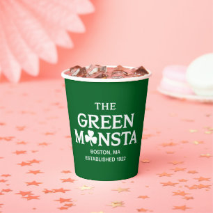 Green Monsta Boston Green Monstah Baseball Gift Paper Cups