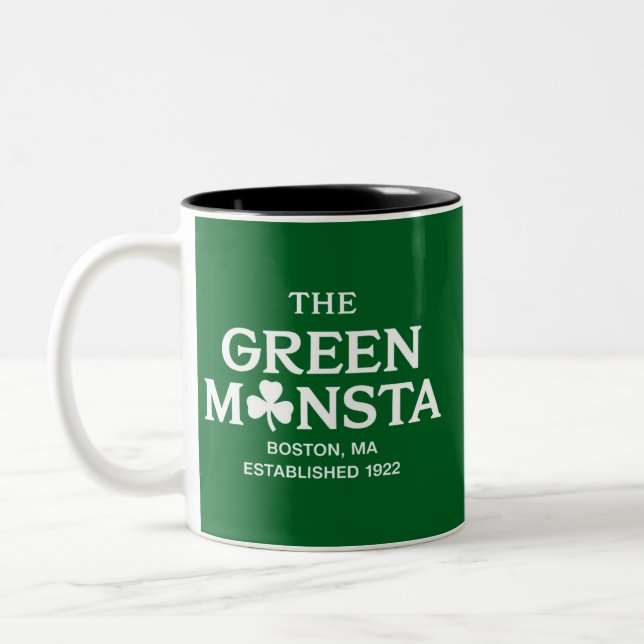 Green Monsta Boston Green Monstah Baseball Gift  Two-Tone Coffee Mug (Left)