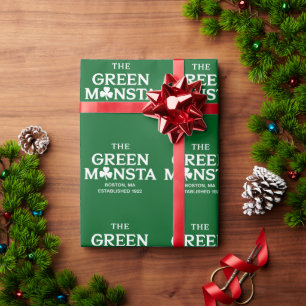 Green Monsta Boston Green Monstah Baseball Gift Wrapping Paper
