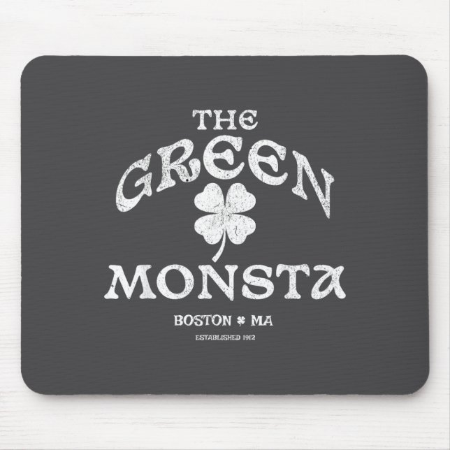 Green Monsta Funny Boston M New England Srts Gift  Mouse Pad (Front)