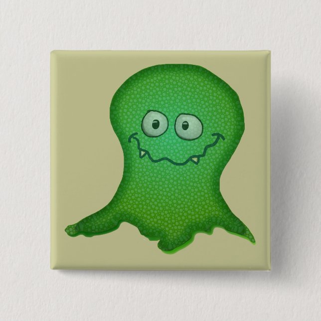 Green Monster 15 Cm Square Badge (Front)