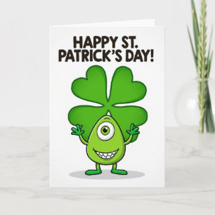 Green Monster Clover Card