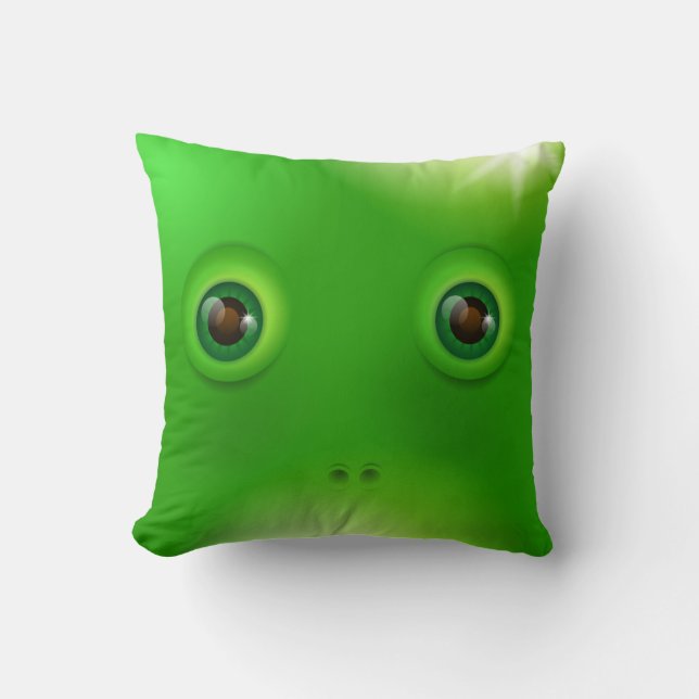 Green Monster face Cushion (Front)