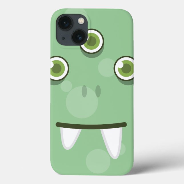 Green Monster Face iPad Case (Back)