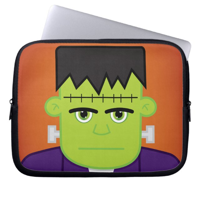 Green monster laptop sleeve (Front)