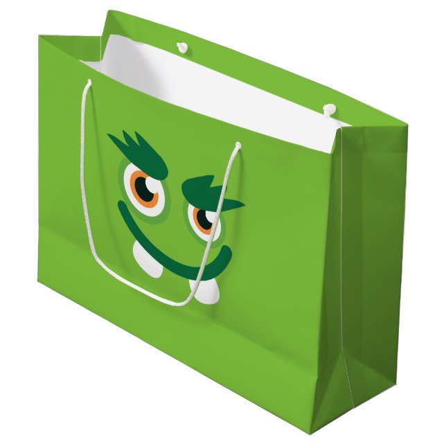 Green Monster Large Gift Bag (Front Angled)