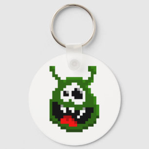 Green Monster - Pixel Art Key Ring