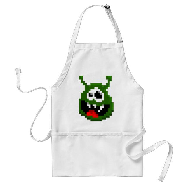 Green Monster - Pixel Art Standard Apron (Front)