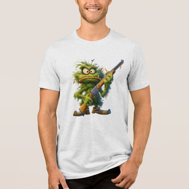 Green Monster Shooter Tri-Blend Shirt (Front)