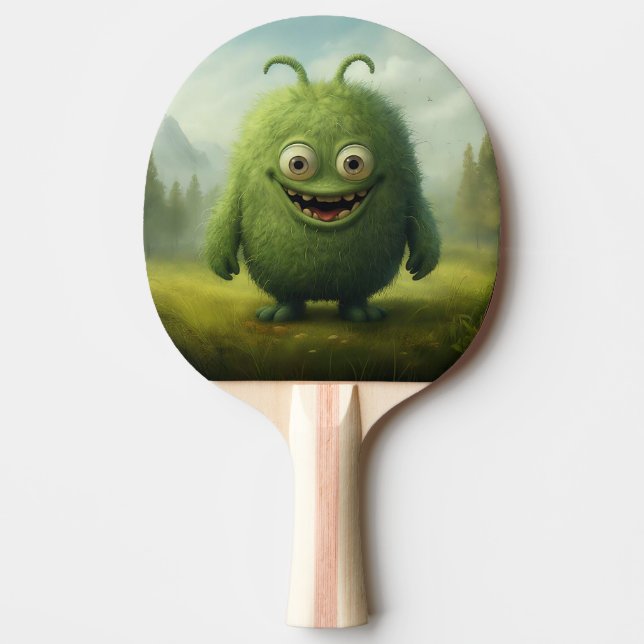 "Green Monster Themed Ping Pong Paddle" Ping Pong Paddle (Front)