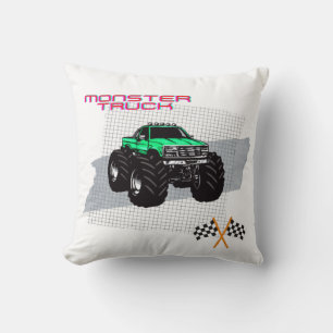 Green Monster Truck Square Cushion