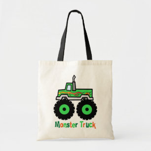 Green Monster Truck Tote Bag