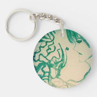 green monster yaei manga anime ghost cartoon key ring