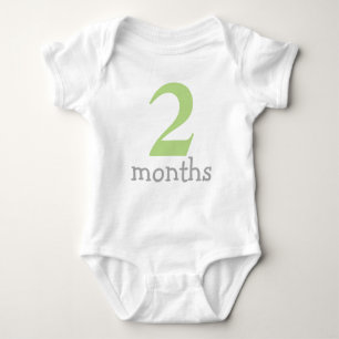Green Monthly Baby Baby Bodysuit
