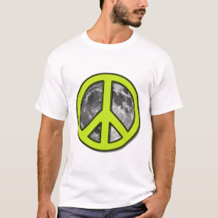 Green Moon Peace Sign T-Shirt