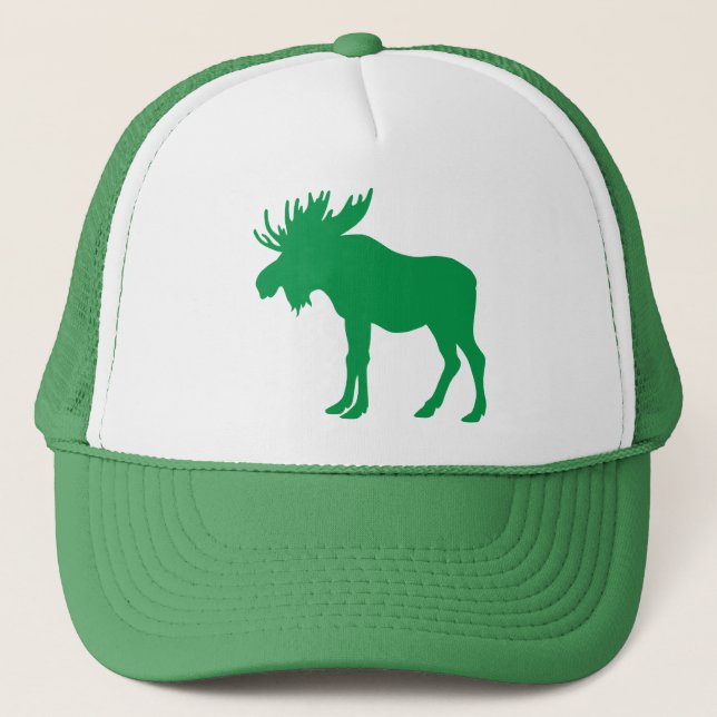 Green-Moose Trucker Hat (Front)