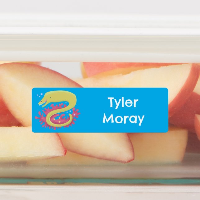 Green moray eel funny cartoon personalised (Affixed)