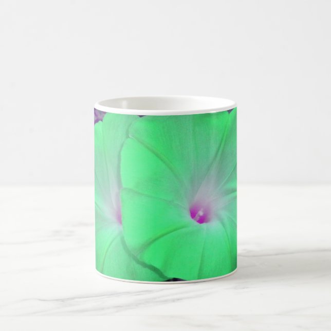 Green Morning Glory Duo mug (Center)