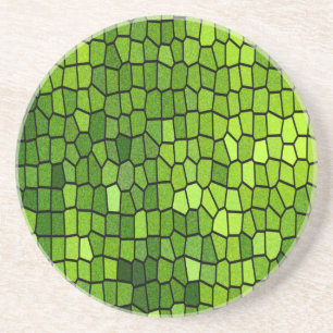 Green Mosaic Coaster