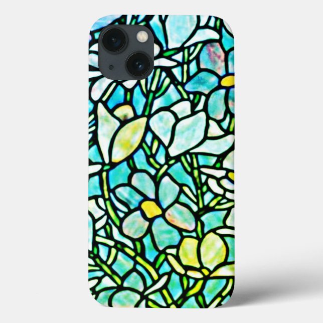 Green Mosaic Floral Tiles Case-Mate iPhone Case (Back)