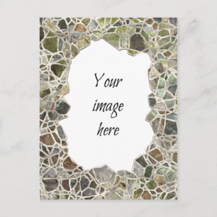 Green Mosaic Frame Postcard