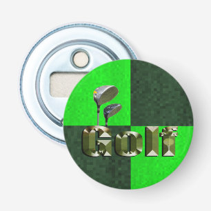 Green Mosaic Golf Clubs, Bottle Opener