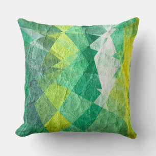 Green Mosaic Leather Cushion