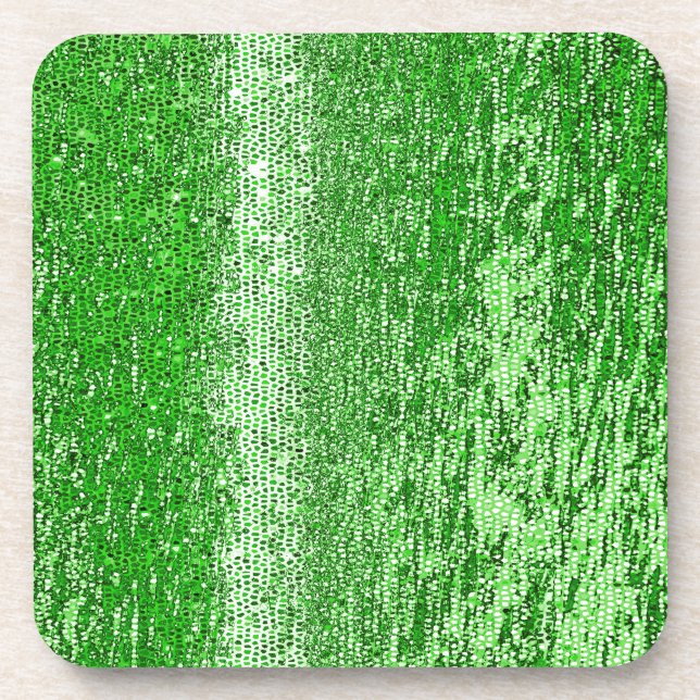 Green mosaic pattern coaster (Front)