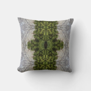 Green Moss & Earth Abstract Art Cushion