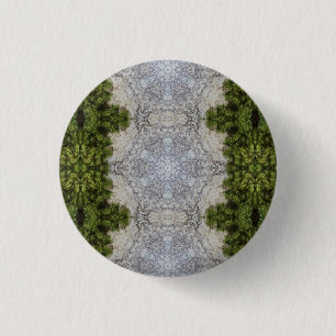 Green Moss & Earth Nature Art 3 Cm Round Badge
