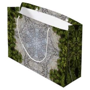 Green Moss & Earth Nature Art Large Gift Bag