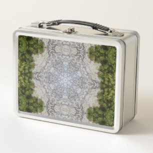 Green Moss & Earth Nature Art Metal Lunch Box