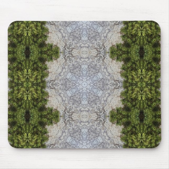 Green Moss & Earth Nature Art Mouse Pad (Front)
