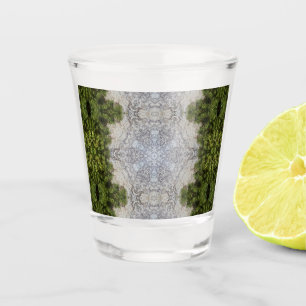 Green Moss & Earth Nature Art Shot Glass