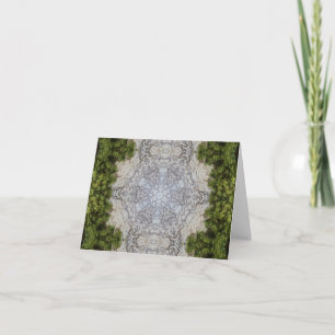 Green Moss & Earth Nature Art Thank You Card