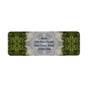 Green Moss & Nature Earth Art Return Address Label
