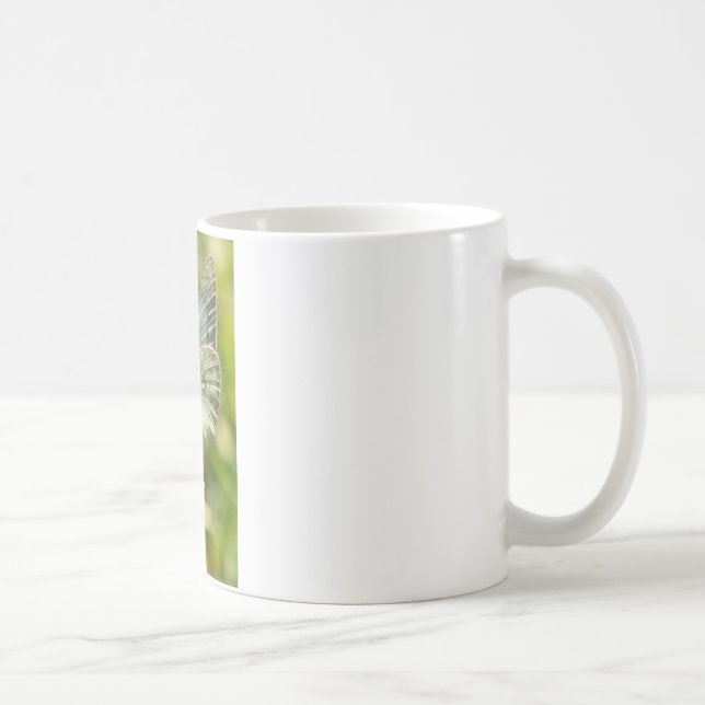 Green Moth on False Garlic Apparel and Gifts Coffee Mug (Right)