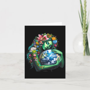 Green Mother Earth Day Gaia Save Our Planet Women Card